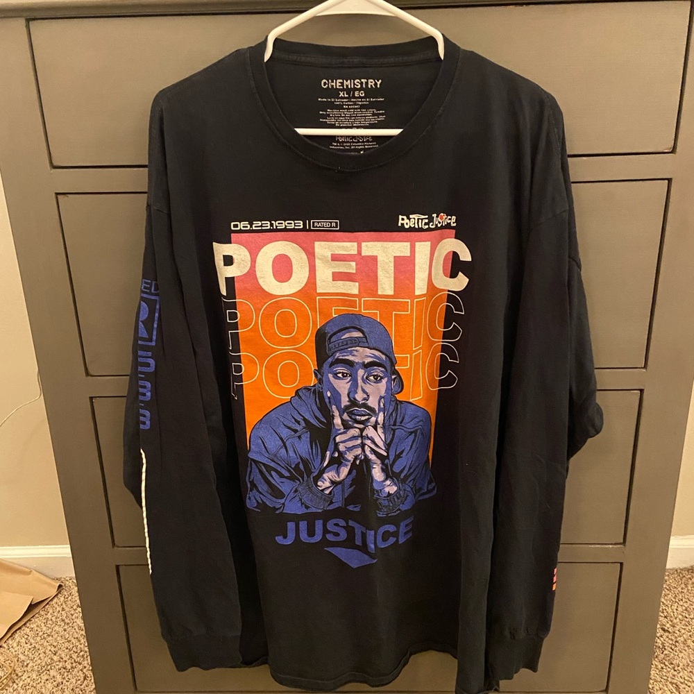 Tupac Poetic Justice long-sleeved tee, size XL